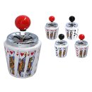 Aschenbecher "Poker" 9x16 cm, 4-fach sortiert,...