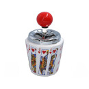 Aschenbecher "Poker" 9x16 cm, 4-fach sortiert,...