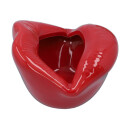 Aschenbecher "Lippen" rot