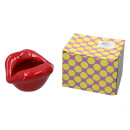 Aschenbecher "Lippen" rot