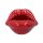 Aschenbecher "Lippen" rot