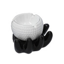 Aschenbecher "Hand mit Ball" 8x7 cm, 5-fach sortiert, einzeln