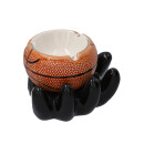 Aschenbecher "Hand mit Ball" 8x7 cm, 5-fach sortiert, einzeln