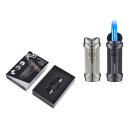 Zigarrenfeuerzeug "VADUZ" Blaue Dreifache...