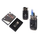 Zigarrenfeuerzeug &quot;BELFAST&quot; Blaue Doppelte...