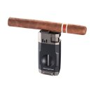 Zigarrenfeuerzeug "BELFAST" Blaue Doppelte Sturm-Flamme