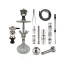 Shisha "Hero 2"; silber; mit Steinkopf; ca. 52...