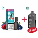 AKTION - 1x ELBAR Max Pod - Blueberry Sour Raspberry + 1x...