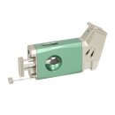 Zigarrenfeuerzeug "Mint/Titan", Jet-Flamme; V-Cutter, Dorn & Zigarrenablage; H: 10 cm